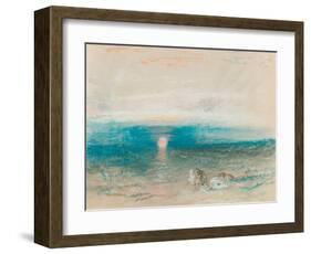 Sunset Over the Sea, with Fish-J M W Turner-Framed Giclee Print