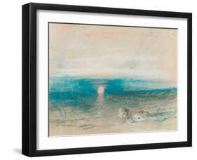 Sunset Over the Sea, with Fish-J M W Turner-Framed Giclee Print