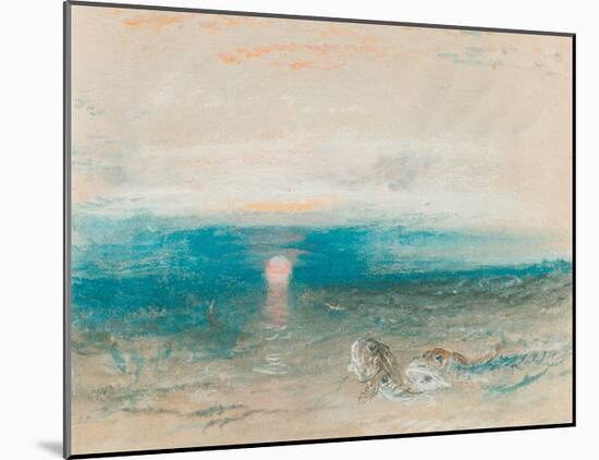 Sunset Over the Sea, with Fish-J M W Turner-Mounted Giclee Print