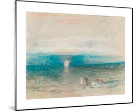 Sunset Over the Sea, with Fish-J M W Turner-Mounted Giclee Print