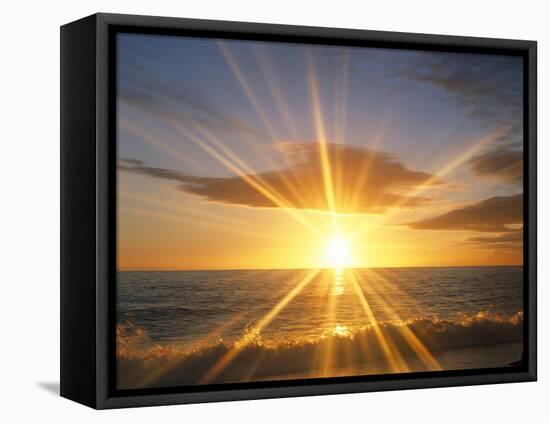 Sunset Over the Sea-null-Framed Stretched Canvas
