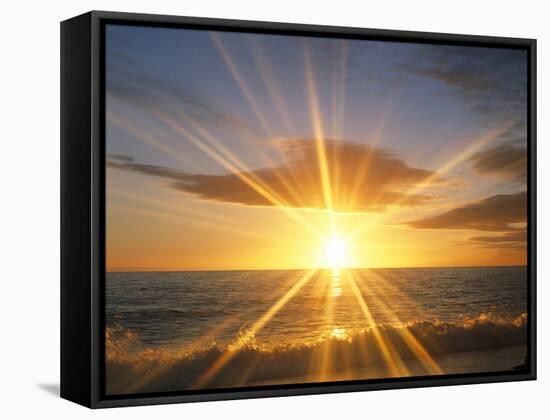 Sunset Over the Sea-null-Framed Stretched Canvas