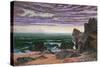 Sunset over the Sea-William Bell Scott-Stretched Canvas