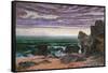 Sunset over the Sea-William Bell Scott-Framed Stretched Canvas