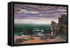 Sunset over the Sea-William Bell Scott-Framed Stretched Canvas
