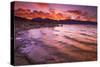 Sunset over the Sierra Nevada from Mono Lake, Mono Basin National Scenic Area, California, USA-Russ Bishop-Stretched Canvas