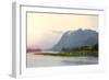 Sunset over the Son River in the Phong Nha Ke Bang National Park, Quang Binh, Vietnam, Indochina, S-Alex Robinson-Framed Photographic Print