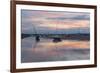 Sunset over the tidal channel at Brancaster Staithe, Norfolk, England, United Kingdom, Europe-Jon Gibbs-Framed Photographic Print