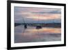 Sunset over the tidal channel at Brancaster Staithe, Norfolk, England, United Kingdom, Europe-Jon Gibbs-Framed Photographic Print