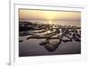 Sunset over the tideland, Sylt, Schleswig-Holstein, Germany-null-Framed Art Print