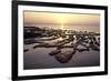 Sunset over the tideland, Sylt, Schleswig-Holstein, Germany-null-Framed Art Print