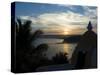 Sunset Over the Tiracol River Viewed from Fort Tiiracol, Goa, India-Robert Harding-Stretched Canvas