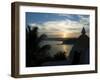 Sunset Over the Tiracol River Viewed from Fort Tiiracol, Goa, India-Robert Harding-Framed Photographic Print