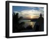 Sunset Over the Tiracol River Viewed from Fort Tiiracol, Goa, India-Robert Harding-Framed Photographic Print