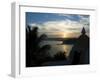 Sunset Over the Tiracol River Viewed from Fort Tiiracol, Goa, India-Robert Harding-Framed Photographic Print