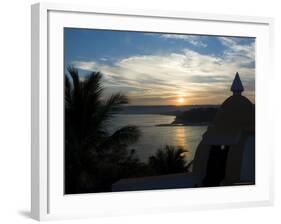 Sunset Over the Tiracol River Viewed from Fort Tiiracol, Goa, India-Robert Harding-Framed Photographic Print