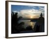 Sunset Over the Tiracol River Viewed from Fort Tiiracol, Goa, India-Robert Harding-Framed Photographic Print