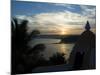 Sunset Over the Tiracol River Viewed from Fort Tiiracol, Goa, India-Robert Harding-Mounted Photographic Print