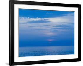 Sunset over the Tyrrhenian Sea, Forio, Ischia, Bay of Naples, Campania, Italy-Walter Bibikow-Framed Photographic Print