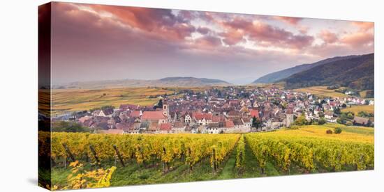 Sunset over the Vineyards Surrounding Riquewihr, Alsace, France-Matteo Colombo-Stretched Canvas