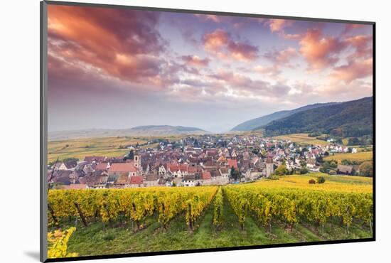 Sunset over the Vineyards Surrounding Riquewihr, Alsace, France-Matteo Colombo-Mounted Photographic Print