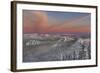 Sunset over the Whitefish Range and Flower Point in Whitefish, Montana-Chuck Haney-Framed Photographic Print