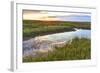 Sunset over Tidal Marsh at Massachusetts Audubon Wellfleet Bay Wildlife Sanctuary-Jerry and Marcy Monkman-Framed Photographic Print