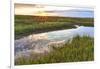 Sunset over Tidal Marsh at Massachusetts Audubon Wellfleet Bay Wildlife Sanctuary-Jerry and Marcy Monkman-Framed Photographic Print