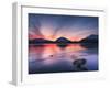 Sunset over Tjeldsundet, Troms County, Norway-Stocktrek Images-Framed Photographic Print