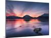 Sunset over Tjeldsundet, Troms County, Norway-Stocktrek Images-Mounted Photographic Print