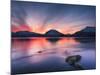 Sunset over Tjeldsundet, Troms County, Norway-Stocktrek Images-Mounted Photographic Print