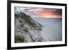 Sunset over Two Lagoons in Brazil's Lencois Maranhenses Sand Dunes-Alex Saberi-Framed Photographic Print