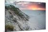 Sunset over Two Lagoons in Brazil's Lencois Maranhenses Sand Dunes-Alex Saberi-Mounted Photographic Print