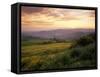 Sunset over Val D'Orcia, Near Castiglione D'Orcia, Tuscany, Italy, Europe-Patrick Dieudonne-Framed Stretched Canvas