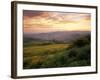 Sunset over Val D'Orcia, Near Castiglione D'Orcia, Tuscany, Italy, Europe-Patrick Dieudonne-Framed Photographic Print