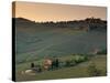 Sunset over Vineyards Near Panzano in Chianti, Chianti, Tuscany, Italy, Europe-Patrick Dieudonne-Stretched Canvas