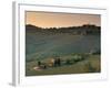 Sunset over Vineyards Near Panzano in Chianti, Chianti, Tuscany, Italy, Europe-Patrick Dieudonne-Framed Photographic Print