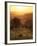 Sunset over Vineyards Near Panzano in Chianti, Chianti, Tuscany, Italy, Europe-Patrick Dieudonne-Framed Photographic Print