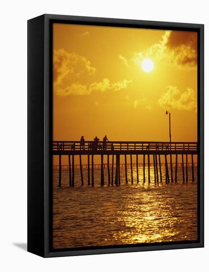 Sunset Over Virginia Beach, VA-Chris Rogers-Framed Stretched Canvas