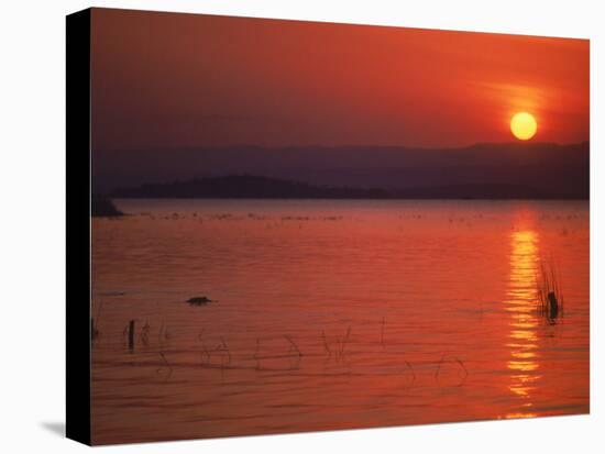 Sunset Over Water, Kenya-Mitch Diamond-Stretched Canvas