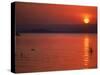 Sunset Over Water, Kenya-Mitch Diamond-Stretched Canvas