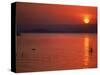 Sunset Over Water, Kenya-Mitch Diamond-Stretched Canvas