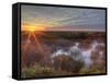 Sunset over Wetlands at Ocean Shores, Washington, USA-Tom Norring-Framed Stretched Canvas