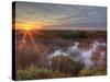 Sunset over Wetlands at Ocean Shores, Washington, USA-Tom Norring-Stretched Canvas