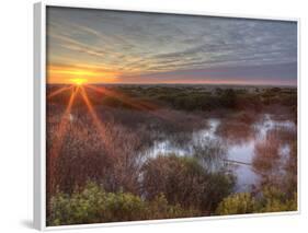 Sunset over Wetlands at Ocean Shores, Washington, USA-Tom Norring-Framed Photographic Print