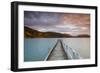 Sunset over Wharf in Idyllic Kenepuru Sound, Marlborough Sounds, South Island, New Zealand-Doug Pearson-Framed Photographic Print