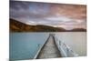 Sunset over Wharf in Idyllic Kenepuru Sound, Marlborough Sounds, South Island, New Zealand-Doug Pearson-Mounted Photographic Print