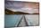 Sunset over Wharf in Idyllic Kenepuru Sound, Marlborough Sounds, South Island, New Zealand-Doug Pearson-Mounted Photographic Print