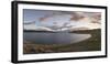 Sunset over White Lake, Tariat district, North Hangay province, Mongolia, Central Asia, Asia-Francesco Vaninetti-Framed Photographic Print