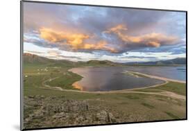 Sunset over White Lake, Tariat district, North Hangay province, Mongolia, Central Asia, Asia-Francesco Vaninetti-Mounted Photographic Print